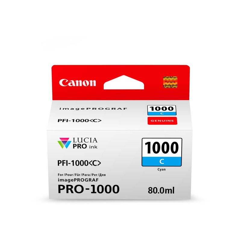 Canon PFI1000 Cyan Ink Cart