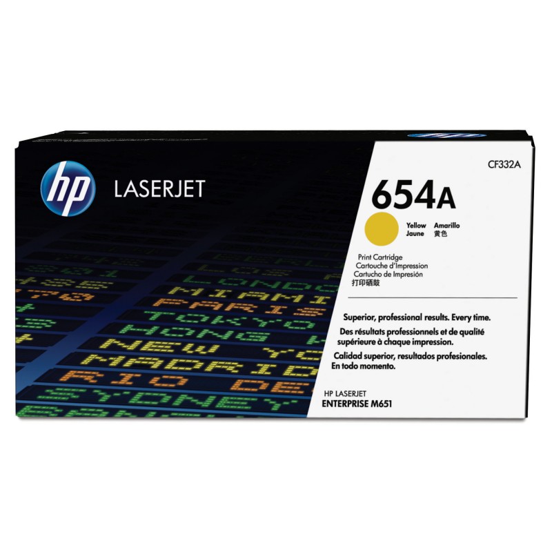 HP #654A Yellow Toner CF332A